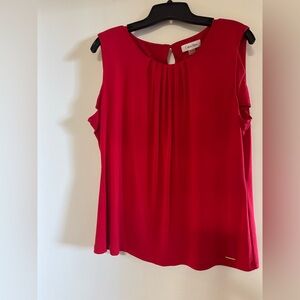 Calvin Klein Women's Red Sleeveless Top